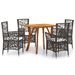 Ensemble de salle à manger de jardin 5 pcs Marron 85 - Photo n°1