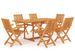 Ensemble de salle à manger de jardin 7 pcs Bois de teck massif 2 - Photo n°1