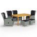 Ensemble de salle à manger de jardin 7 pcs Gris clair 6 - Photo n°1
