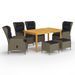 Ensemble de salle à manger de jardin 7 pcs Marron 18 - Photo n°1
