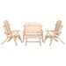 Ensemble de salon de jardin 4 pcs bois massif d'épicéa - Photo n°1