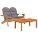 Ensemble de salon de jardin Adirondack 2 pcs bois acacia solide - Photo n°1