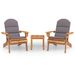 Ensemble de salon de jardin Adirondack 3 pcs bois acacia solide - Photo n°1