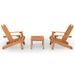 Ensemble de salon de jardin Adirondack 3 pcs bois acacia solide - Photo n°1