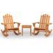Ensemble de salon de jardin Adirondack 3 pcs bois acacia solide - Photo n°1