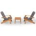 Ensemble de salon de jardin Adirondack 3 pcs bois acacia solide - Photo n°1