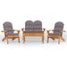 Ensemble de salon de jardin Adirondack 4 pcs bois acacia solide - Photo n°1