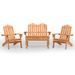 Ensemble de salon de jardin Adirondack 4 pcs bois acacia solide - Photo n°1