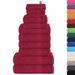 Ensemble de serviettes 12 pcs bordeaux 360 g/m² 100% coton - Photo n°2