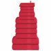 Ensemble de serviettes 12 pcs rouge 360 g/m² 100% coton - Photo n°1