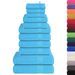 Ensemble de serviettes 12 pcs turquoise 360 g/m² 100% coton - Photo n°2