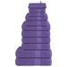 Ensemble de serviettes 12 pcs violet 360 g/m² 100% coton - Photo n°1