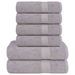 Ensemble de serviettes 6 pcs gris 360 g/m² 100% coton - Photo n°1