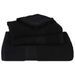 Ensemble de serviettes 6 pcs noir 360 g/m² 100% coton - Photo n°4