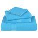 Ensemble de serviettes 6 pcs turquoise 360 g/m² 100% coton - Photo n°4