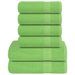 Ensemble de serviettes 6 pcs vert 360 g/m² 100% coton - Photo n°1