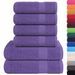 Ensemble de serviettes 6 pcs violet 360 g/m² 100% coton - Photo n°2