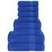 Ensemble de serviettes 8 pcs bleu 360 g/m² 100% coton - Photo n°1