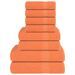 Ensemble de serviettes 8 pcs orange 360 g/m² 100% coton - Photo n°1