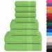 Ensemble de serviettes 8 pcs vert 360 g/m² 100% coton - Photo n°2