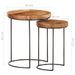 Ensemble de table basse 2 pcs Bois d'acacia massif et acier - Photo n°9