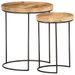 Ensemble de table basse 2 pcs Bois de manguier massif et acier - Photo n°10