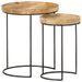 Ensemble de table basse 2 pcs Bois de manguier massif et acier - Photo n°12