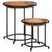 Ensemble de table d'appoint 2 pcs bois massif d'acacia - Photo n°1