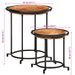 Ensemble de table d'appoint 2 pcs bois massif d'acacia - Photo n°10