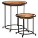 Ensemble de table d'appoint 2 pcs bois massif d'acacia - Photo n°11