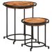 Ensemble de table d'appoint 2 pcs bois massif d'acacia - Photo n°12