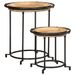 Ensemble de table d'appoint 2 pcs bois massif de manguier - Photo n°1