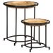 Ensemble de table d'appoint 2 pcs bois massif de manguier - Photo n°11