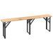 Ensemble de tables à bière pliantes 3 pcs bois massif de sapin - Photo n°4