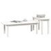 Ensemble de tables basses 2 pcs Blanc Bois massif de pin - Photo n°4