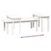 Ensemble de tables basses 2 pcs Blanc Bois massif de pin - Photo n°8