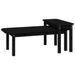 Ensemble de tables basses 2 pcs Noir Bois massif de pin - Photo n°1