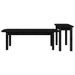 Ensemble de tables basses 2 pcs Noir Bois massif de pin - Photo n°6