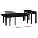 Ensemble de tables basses 2 pcs Noir Bois massif de pin - Photo n°8