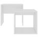 Ensemble de tables basses Blanc 48x30x45 cm - Photo n°4