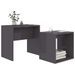 Ensemble de tables basses Gris brillant 48x30x45 cm - Photo n°3