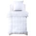Ensemble housse de couette Satin de coton Blanc 135x200/80x80cm - Photo n°1