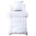 Ensemble housse de couette Satin de coton Blanc 155x200/80x80cm - Photo n°1