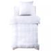 Ensemble housse de couette Satin de coton Blanc 155x220/80x80cm - Photo n°1