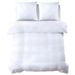Ensemble housse de couette Satin de coton Blanc 200x220/60x70cm - Photo n°1