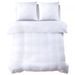 Ensemble housse de couette Satin de coton Blanc 240x220/80x80cm - Photo n°1
