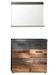 Ensemble meuble d'entrée 2 pièces chêne foncé et gris avec miroir Orcel - Photo n°1
