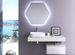 Ensemble meuble de salle de bain 1 tiroir laqué blanc et miroir à LED Kyo L 120 cm - Photo n°1