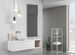 Ensemble meuble de salle de bain 1 tiroir laqué blanc et miroir Catan L 135 cm - Photo n°1