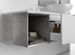 Ensemble meuble de salle de bain 1 tiroir laqué blanc et pierre grise et miroir Catan L 135 cm - Photo n°4